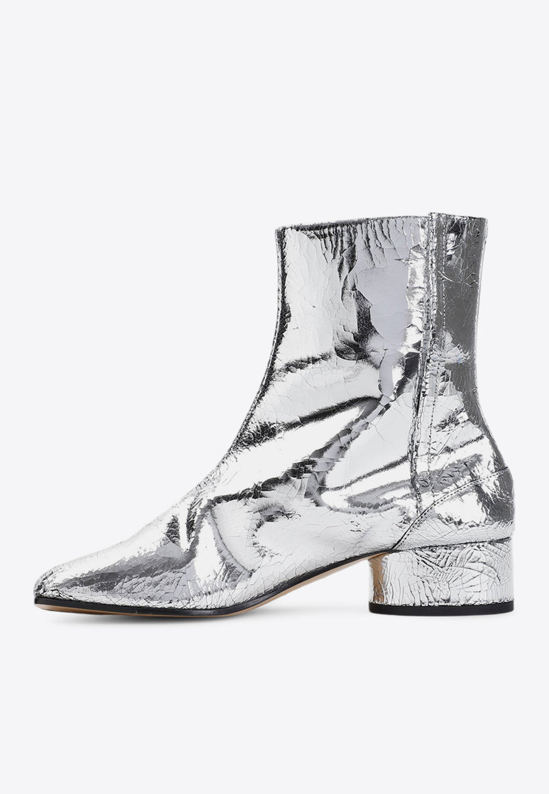 Tabi 30 Ankle Boots in Metallic Leather