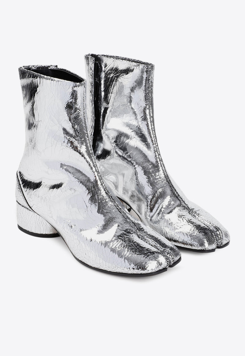 Tabi 30 Ankle Boots in Metallic Leather