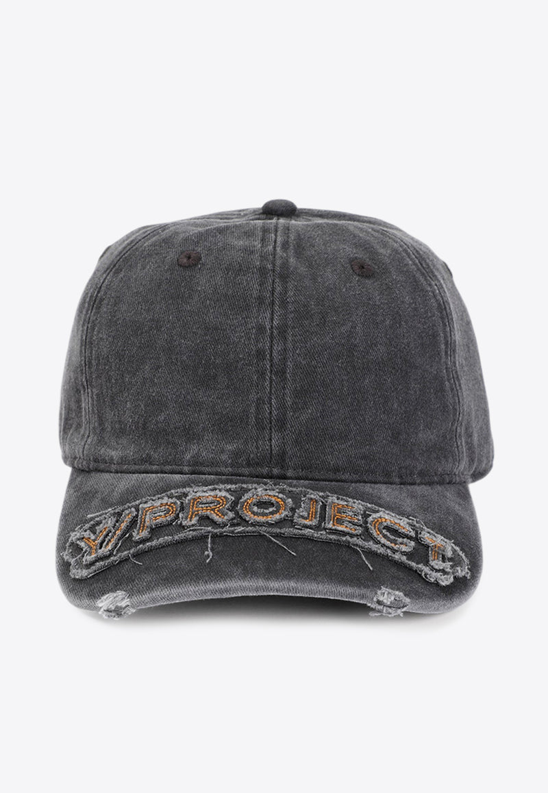 Distressed Logo-Patch Cap