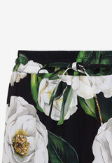 Floral Print Wide-Leg Pants