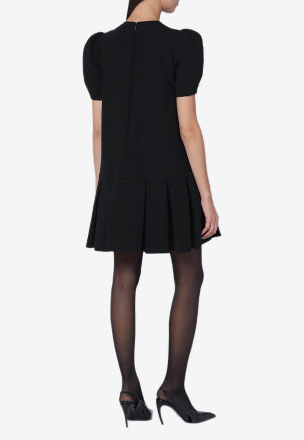Moschino Classic Puff-Sleeved Mini Dress Black 04465424/R_MOSCH-0555