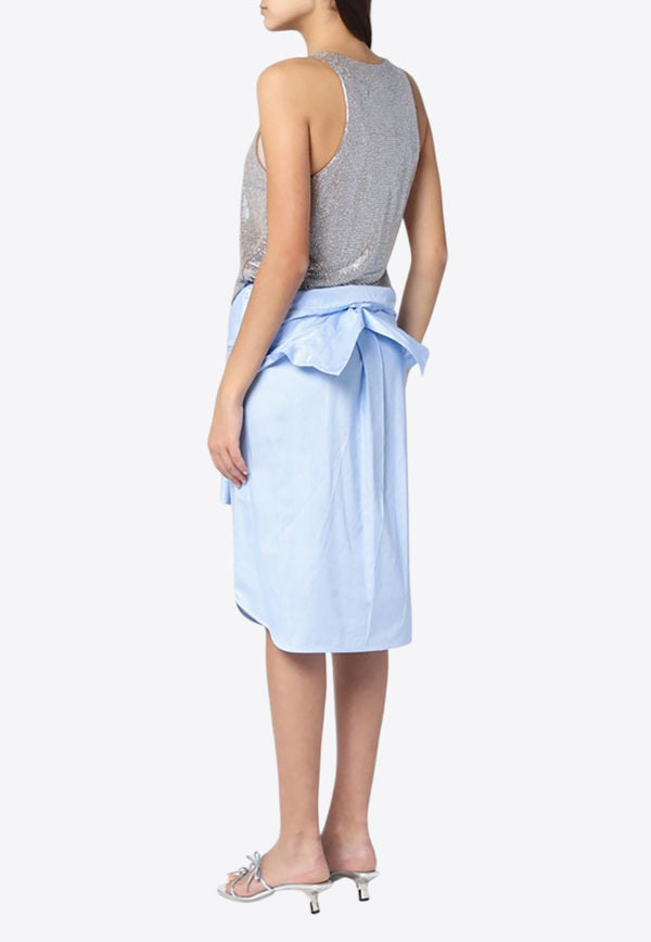 Giuseppe Di Morabito Rhinestone Embellished Shirt Dress Blue 04SSDR447C04424/Q_MORAB-82