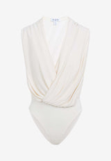 Draped V-neck Bodysuit