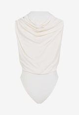 Draped V-neck Bodysuit