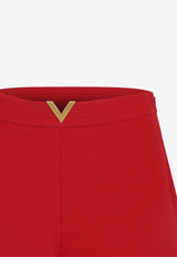 Metal V Wool and Silk Mini Shorts