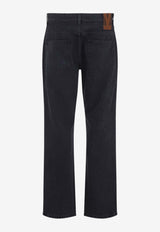 Logo Patch Straight-Leg Jeans