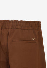 Wool Pants with Elastic-Waist