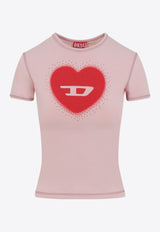 T-Uncuties Heart Logo Print T-shirt