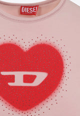 T-Uncuties Heart Logo Print T-shirt