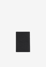 Logo Print Leather Passport Holder