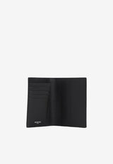 Logo Print Leather Passport Holder