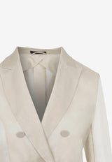 Slogan Double-Breasted Blazer