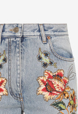 Floral Flared Jeans