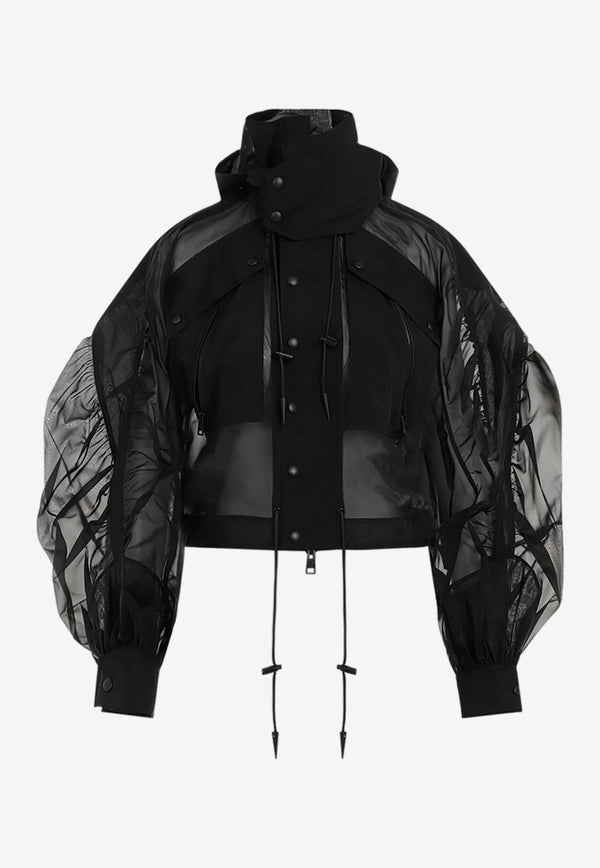 Hooded Jacket in Tech Fabric