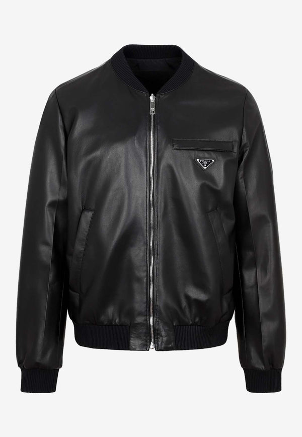Reversible Leather Bomber Jacket