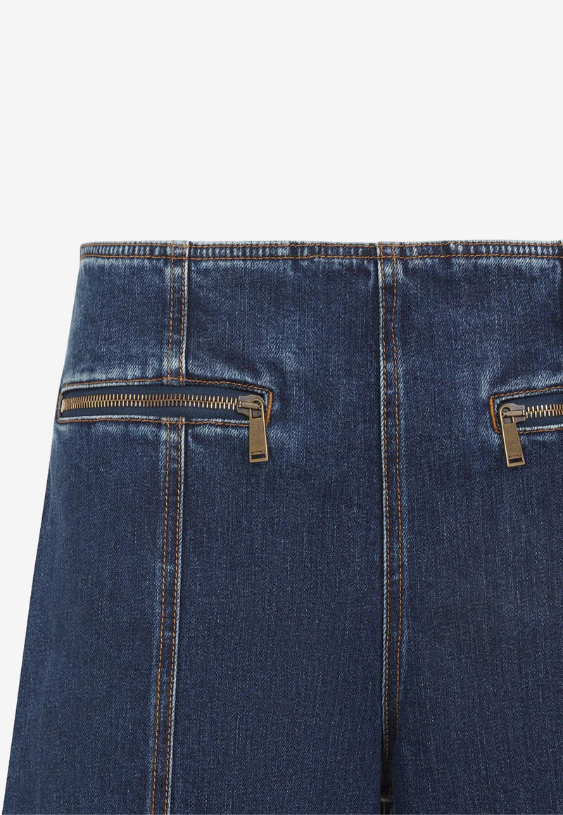 Pegaso-Embroidered Straight-Leg Jeans