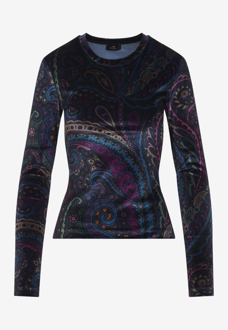 Paisley Velour Top