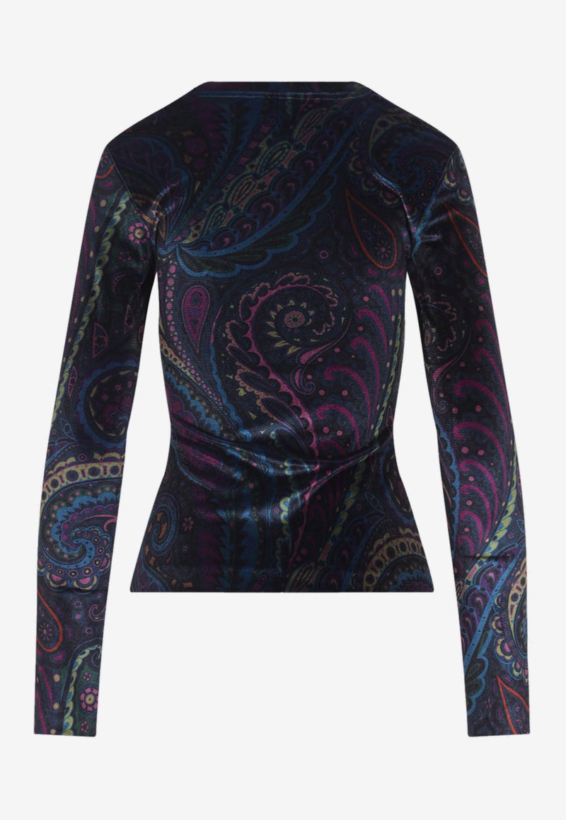 Paisley Velour Top
