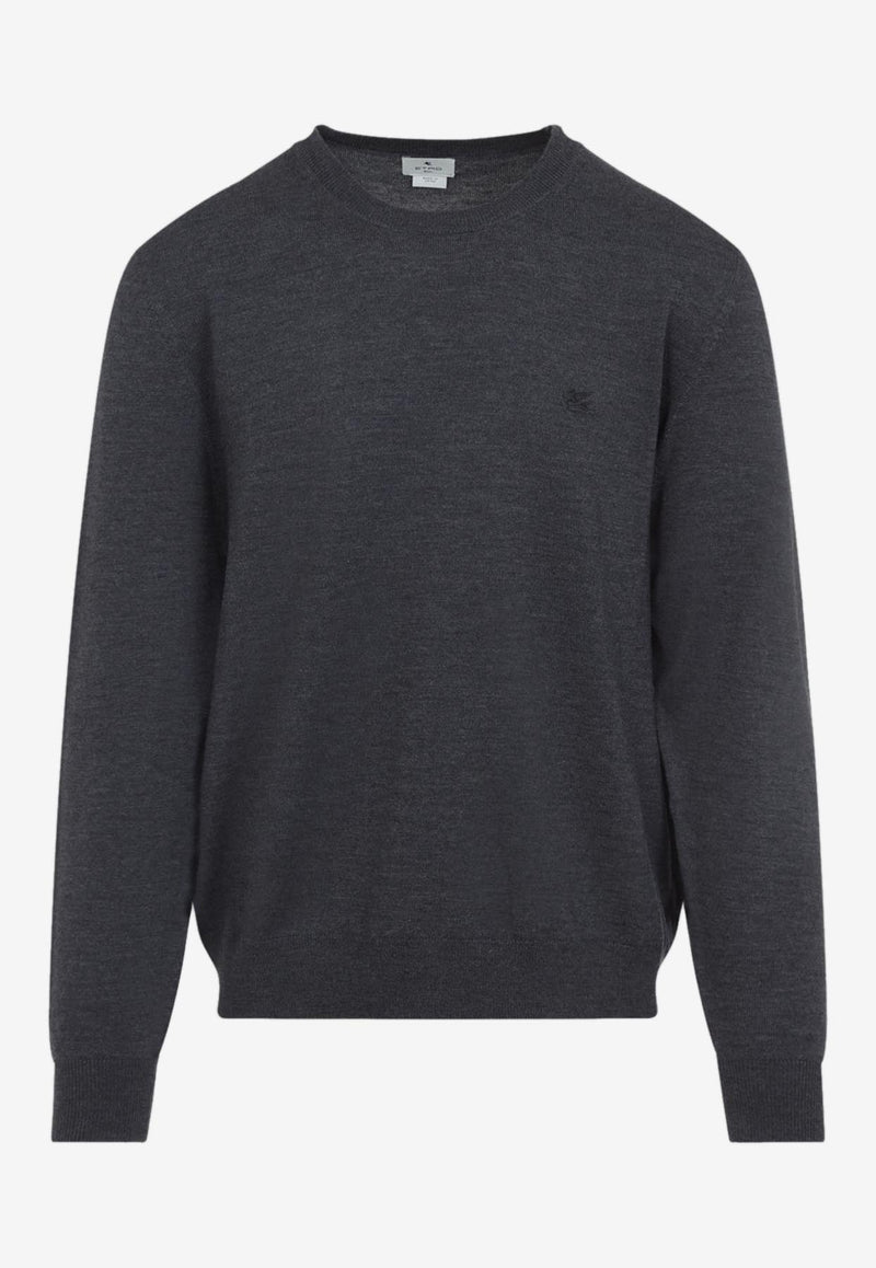 Pegaso-Embroidered Wool Sweater