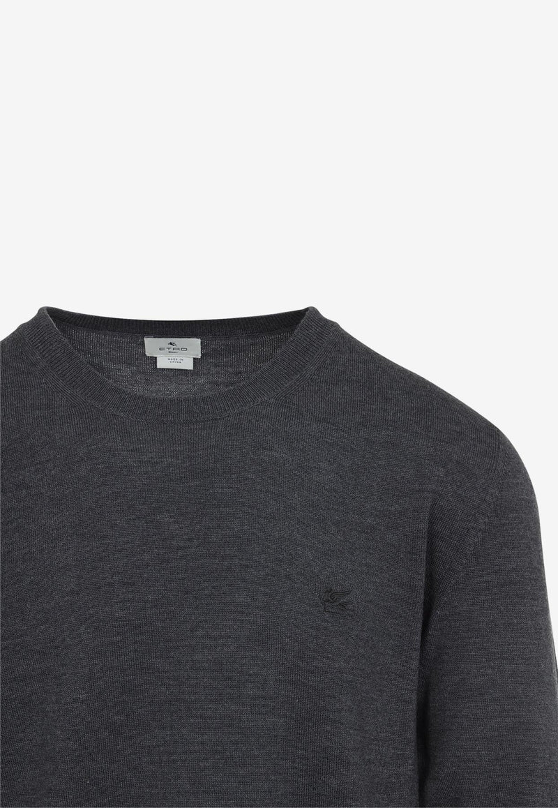Pegaso-Embroidered Wool Sweater