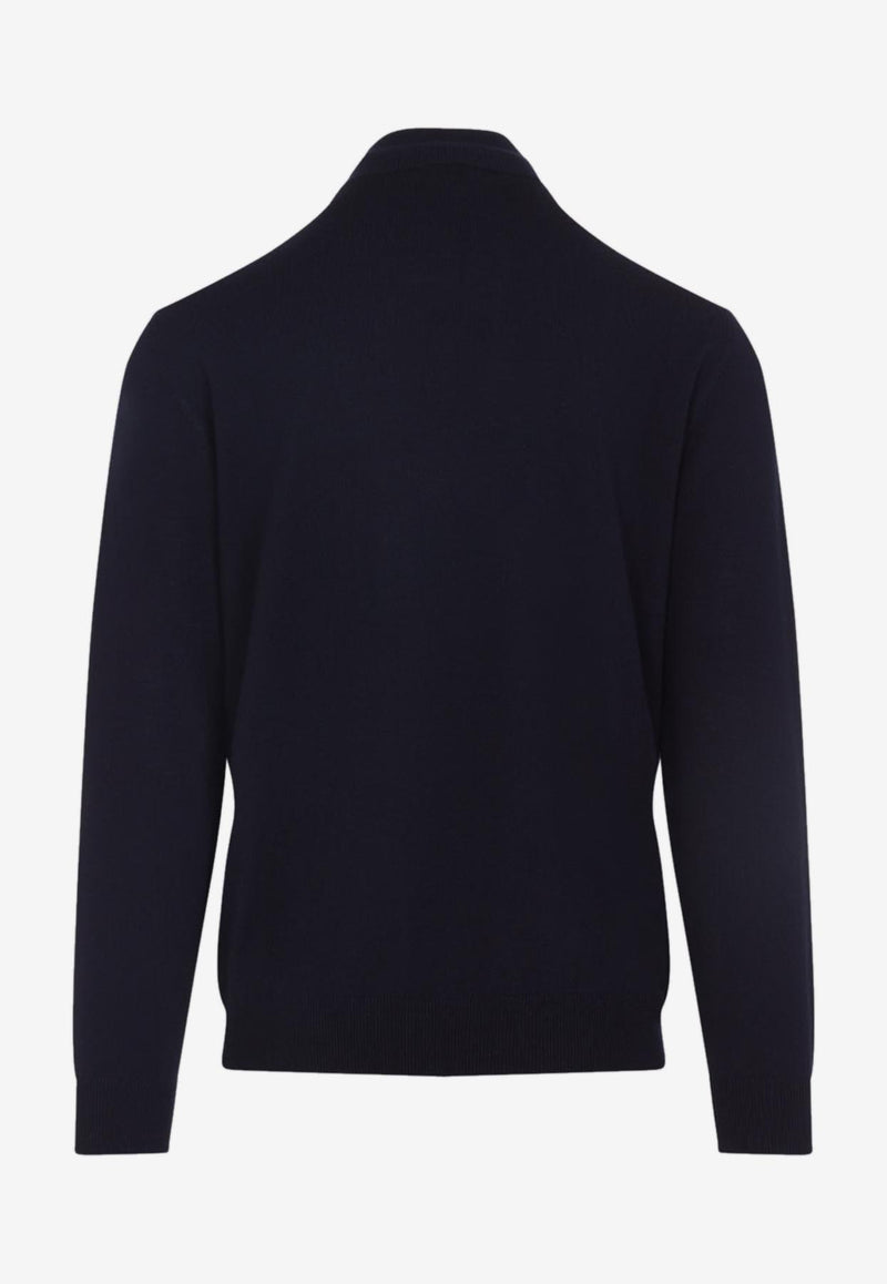 Pegaso-Embroidered High-Neck Sweater