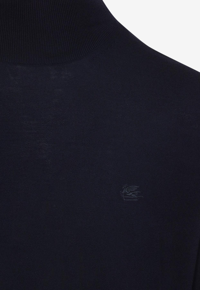 Pegaso-Embroidered High-Neck Sweater