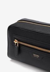 Smart Wash Grained Leather Pouch