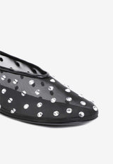 Marcy Crystal-Embellished Ballet Flats