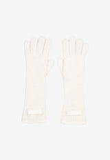 Grosgrain Logo Ribbed Gloves