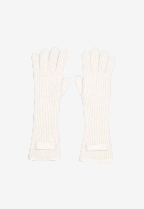 Grosgrain Logo Ribbed Gloves