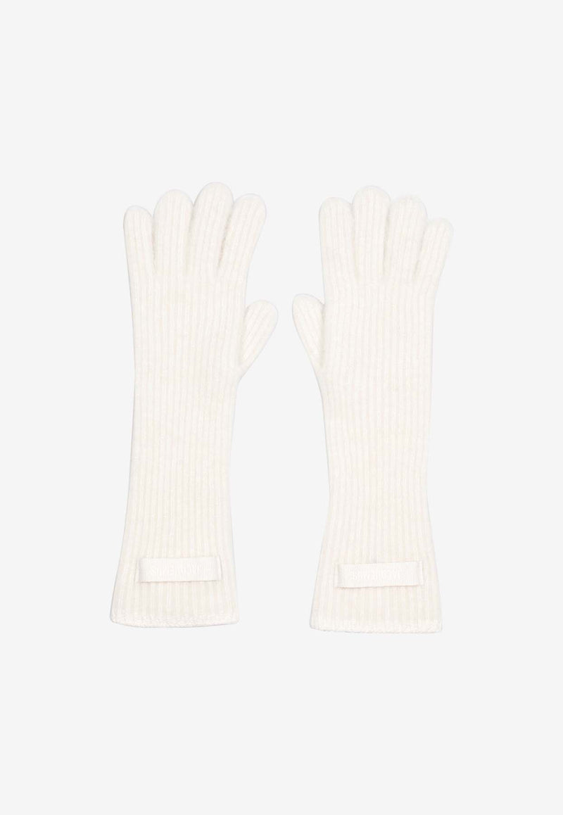 Grosgrain Logo Ribbed Gloves