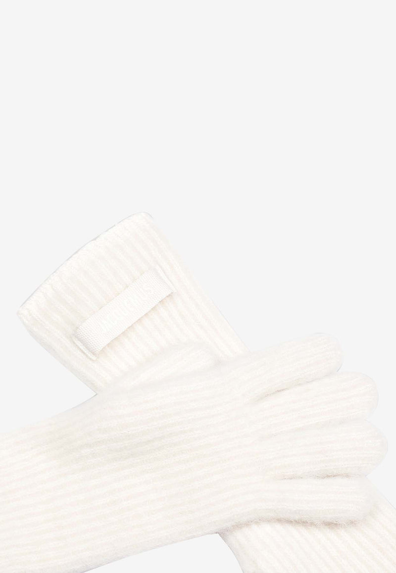 Grosgrain Logo Ribbed Gloves