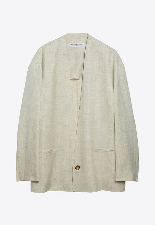 Philosophy Di Lorenzo Serafini Single-Breasted Oversized Blazer Yellow 05082126/O_PHILO-A1021