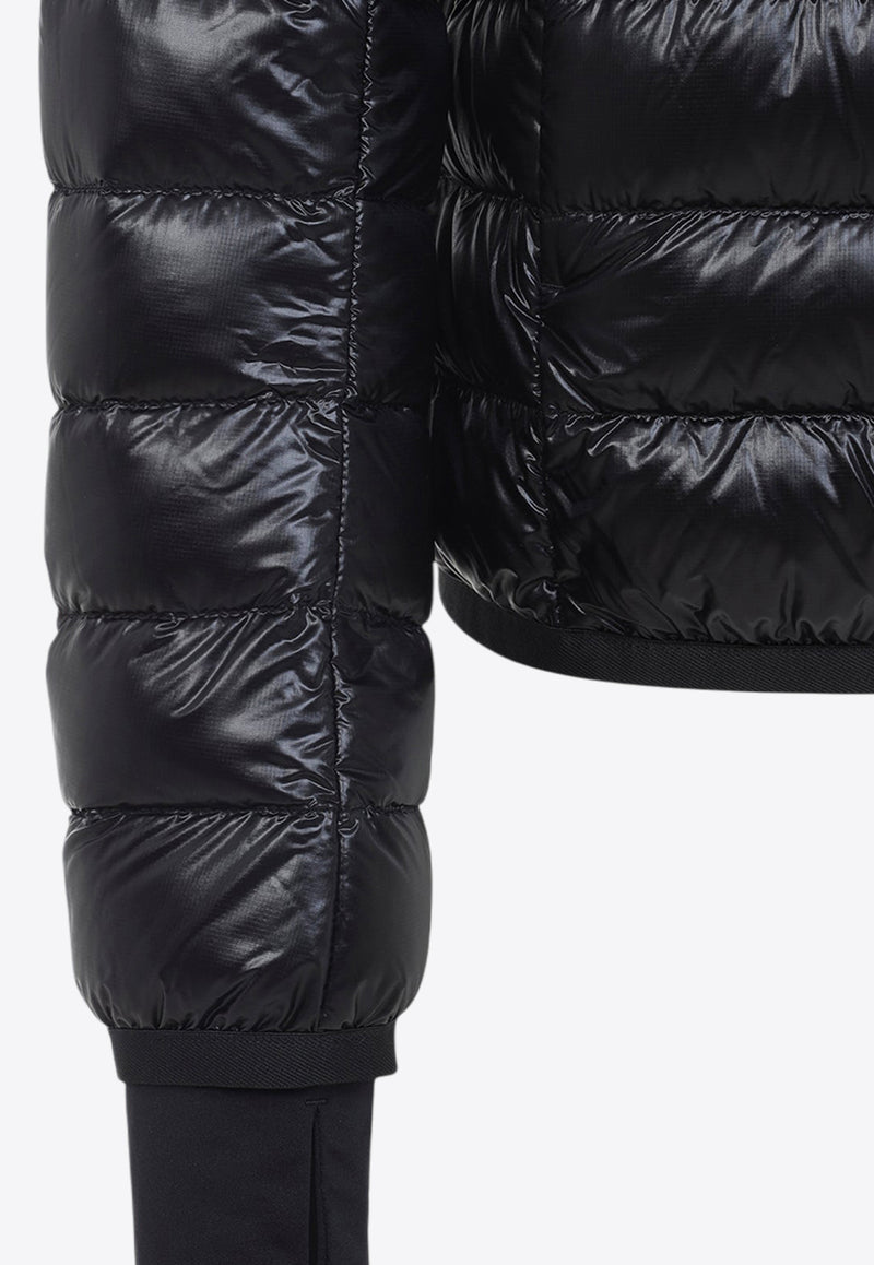 Hers Padded Down Jacket with Logo-Patch
