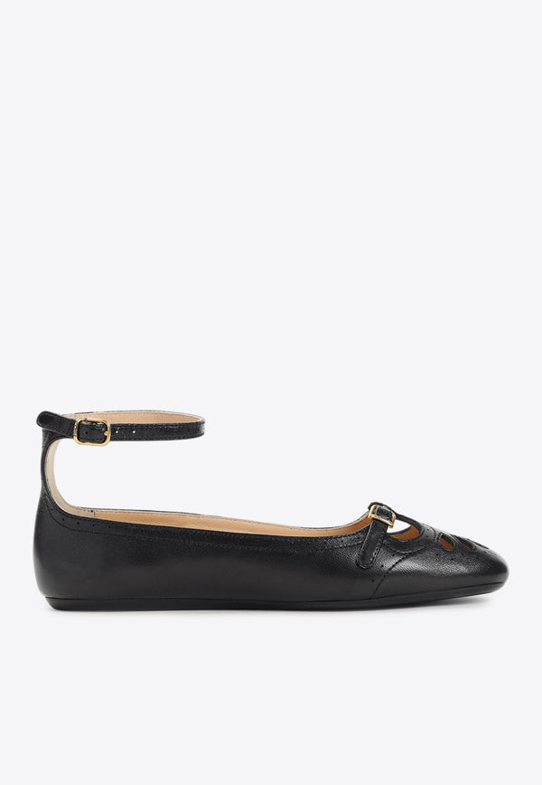 Misty Leather Ballet Flats