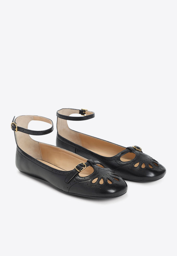 Misty Leather Ballet Flats