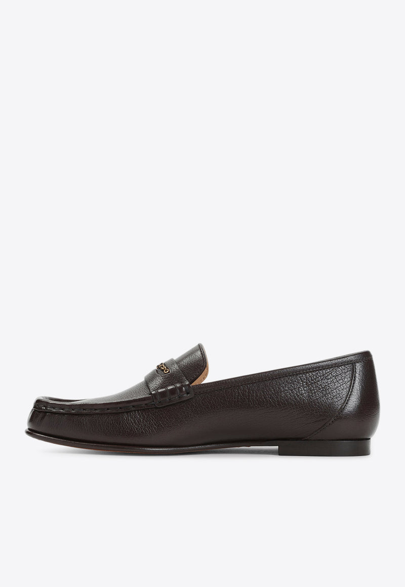 Logo Icon Leather Loafers