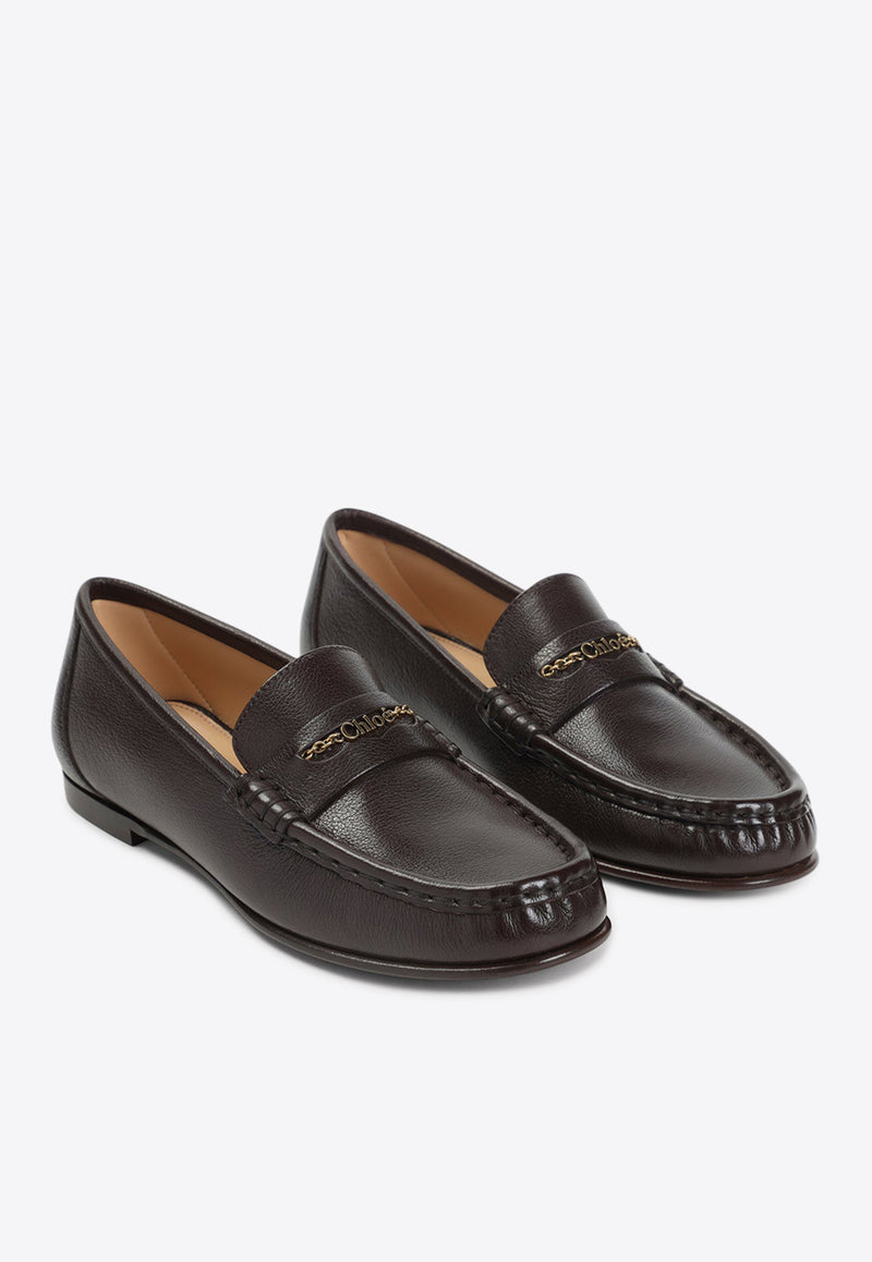 Logo Icon Leather Loafers