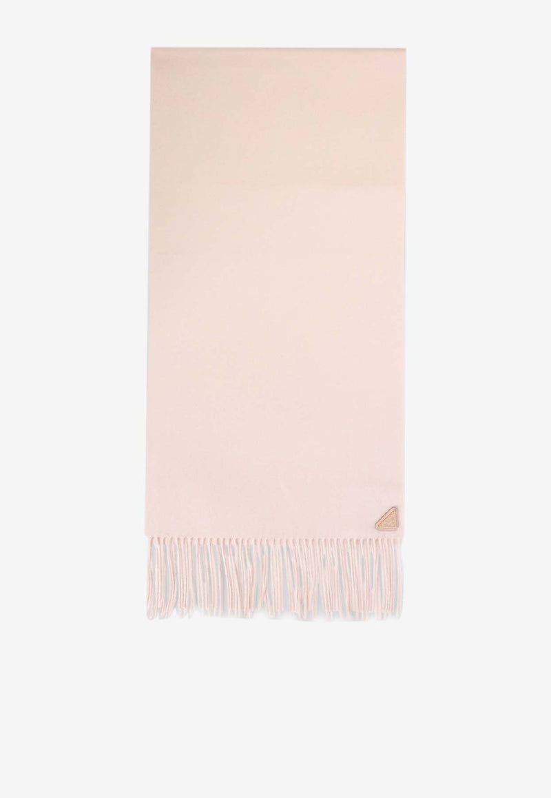 Logo-Patch Cashmere and Silk Scarf