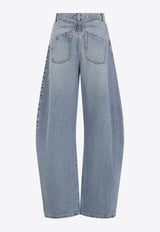 Round Straight-Leg Jeans
