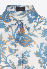 Floral Print Silk-Blend Shirt