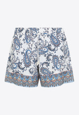Paisley-Print Swim Shorts