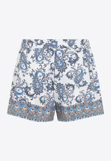 Paisley-Print Swim Shorts