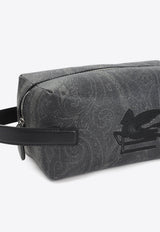 Medium Arnica Paisley-Jacquard Pouch Bag