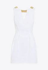 Mini Dress with Metallic-Collar