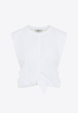 Cropped T-shirt with Knot