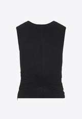 Draped Sheer-Back Top