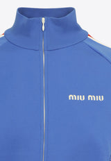 Zip-Up Sweatshirt with Logo-Lettering