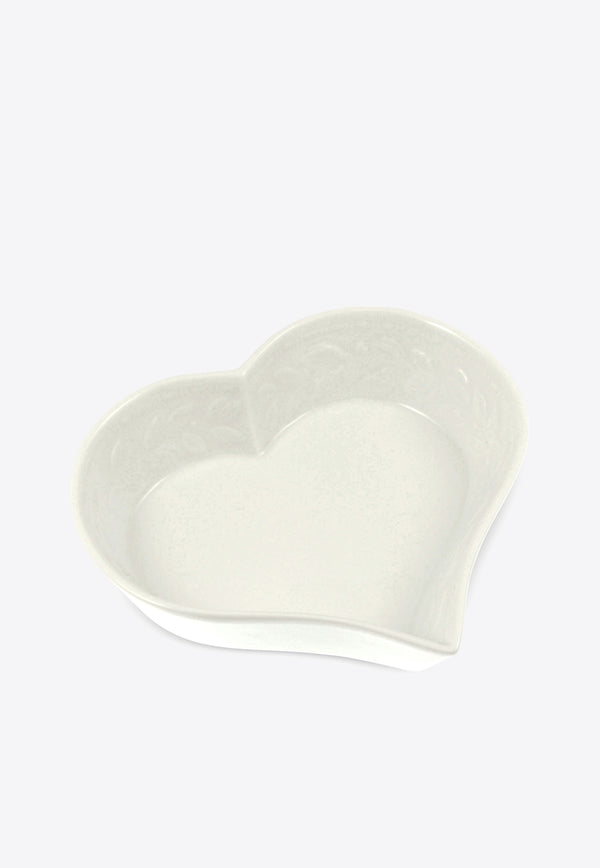 Bernardaud Louvre Heart-Shaped Porcelain Dish White 0542 / 20945