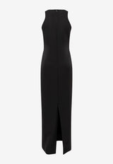 Giuseppe di Morabito Midi Dress with Feather-Shawl Black 05FWDR509 05368_BLACK